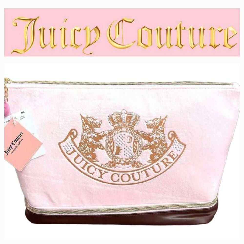 Juicy Couture Heritage Zip Bottom Travel Cosmetic Bag